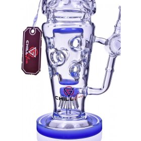 SmokeCup Trophy - ChillGlass - 13" Royalty Cone Sprinkler Perc Bong - Blue New