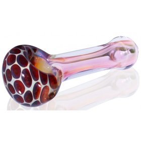 4" Cheetah Bowl Fumed Glass Pipe - Brown New
