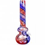 Rainbow Splash - 18" Thick And Chunky Glass Bong Water Pipe New