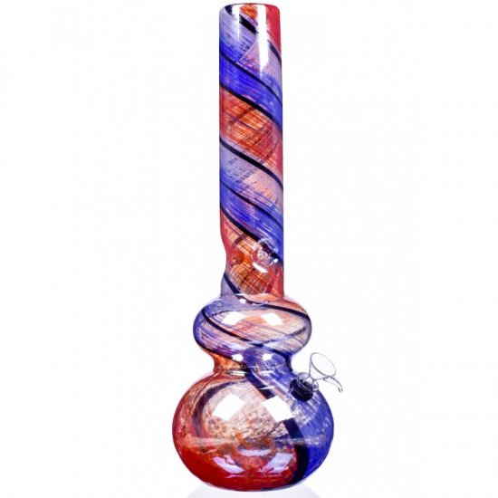 Rainbow Splash - 18\" Thick And Chunky Glass Bong Water Pipe New