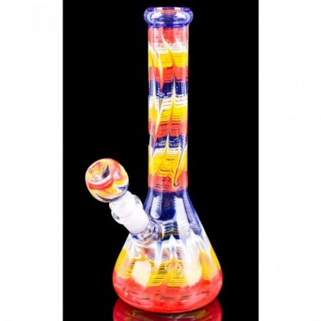 Hot Smoke - 10" Colorful Pattern Beaker Bong New