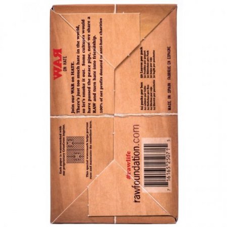 Raw? - War On Hate 1? Classic Rolling Paper - Box of 24 Packs New