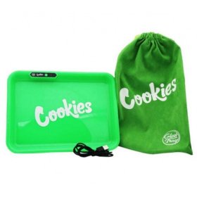 GLOWTRAY X COOKIES LED ROLLING TRAY - GREEN New