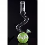 16" Snake Neck Water Pipe - Green New