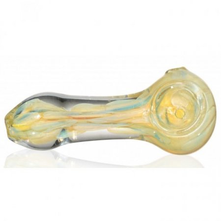 3.5" Extra Heavy SWIRLED COLOR CHANGING SPOON - FOGGY SILVER FUMED New