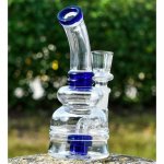 7" Tilted Neck Showerhead Bong New