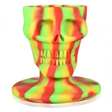 Skull Face - 12" Silicone Bong. New