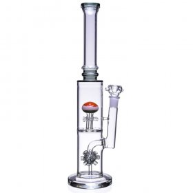 16" Inch Sprinkler Percolator to Circ Ball Perc Bong Glass Water Pipe - 18mm Male Dry Herb Bowl - Black New