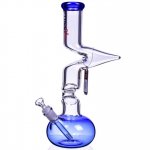 Chill Glass 15" Double Zong Bong w/ Down Stem and 14mm Dry Bowl - Blue New