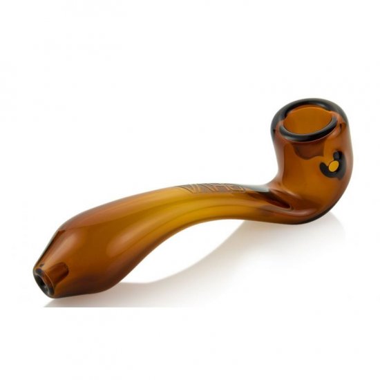 GRAV? Classic Sherlock 6\" Shiny Curved Sherlock Glass Hand Pipe - Amber New