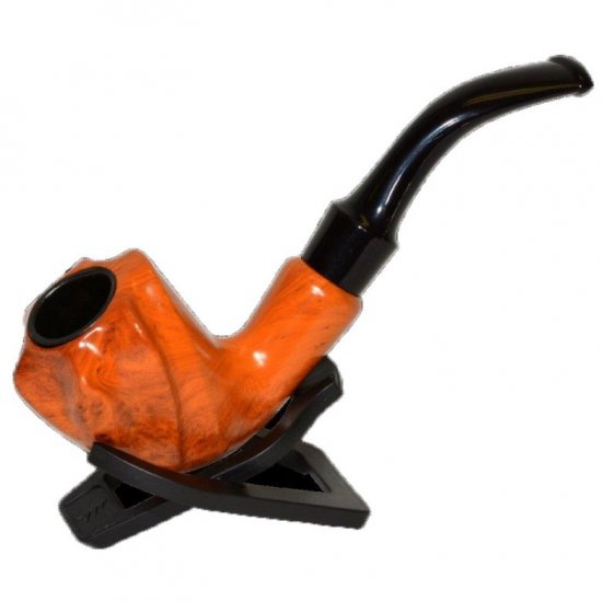 6\" Walnut Finish Smooth Wooden Sherlock Pipe New