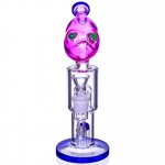 Neytiri Da Alien - 10" Double Tree Perc Cylinder Bong New