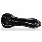 3.5" Striped Glass Pipe - Ash Black Buy One Get One Free!! New