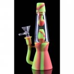 Lava Lamp Inspired Bong - 10" Inline Perc Silicone And Glass Hybrid Bong New