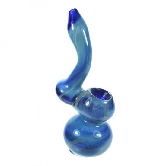 6\" Blue Galaxy Glass Bong Bubbler - Ocean Sky New