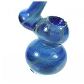 6" Blue Galaxy Glass Bong Bubbler - Ocean Sky New
