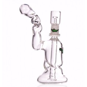 8" Twisted Oil Rig - Include Dry Herb Bowl And Nail Dome With Dabber New