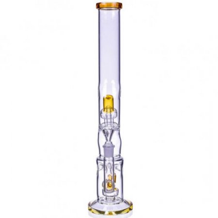 The Splasher - 18" Double Matrix Perc Zong Bong - Ash Black New