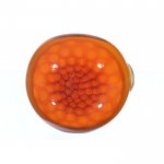 Honeycomb Orange Spinning Tornado Glass Spoon Hand Pipe