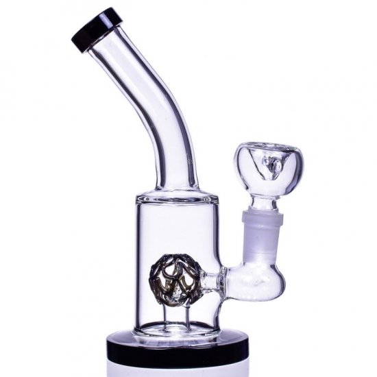 5\" Micro Honeycomb Oil Rig Water Pipe Tilted - Saucer Chamber - White & Pink New