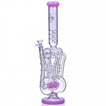 6 Speed - SMOQ Glass - 19" 6-Arm Coil Recycler Bong - Green New