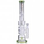 Emerald Bong - Lookah Premium Series Bong 20" Sprinkler Perc With Triple Barrel Connected With Single Dome New