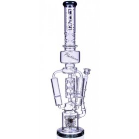 The Imperial - Lookah? - 23" Sprinkler Perc to Triple Honeycomb Chamber Bong - Black Ice New