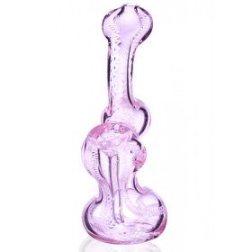 6" Twisted Art Swirled Bubbler - Tinted Pink New