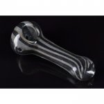 3.5" Zebra Glass Pipe - Ash black New