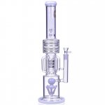 Smoke Runner - On Point Glass - 20" 6 Arm w/ Sprinkler Perc Bong - White New