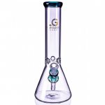 12" Loud Cloud Glass Thick Clear Beaker Base Bong Water Pipe - Teal New