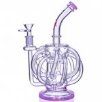 The Blizzard - ChillGlass - 10" In N Out Arm Recycler Bong - Milky Pink New