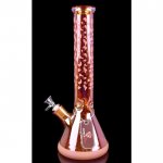 The Golder - Chill Glass 15" Electro Plated Etched Beaker Base Bong - Golden New