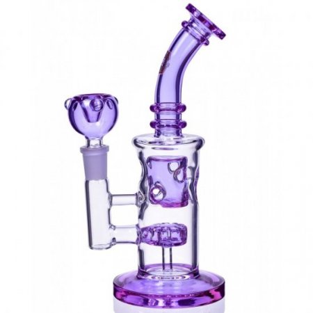 Faberge egg Bong with Circ Perk Shower Head - Purple New