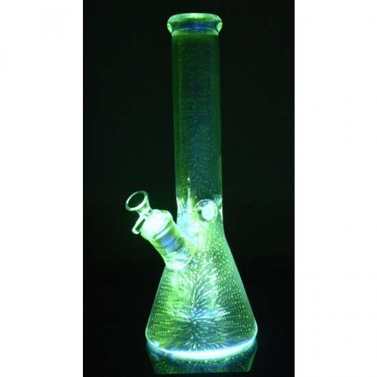 The Smoke Dance Floor - 14\" Iridescent Color Shifting Shiny Bong With Colored Lights and A Remote Control New