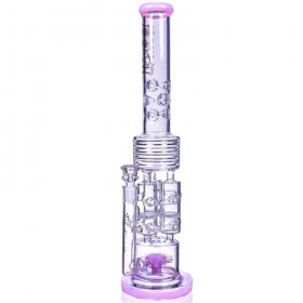 Neptune Trophy - Lookah? - 20" Sprinkler Perc To Honeycomb Barrel Perc - Pink New