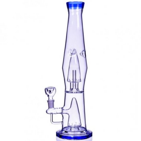 Magic Lamp - 14" Showerhead Perc Bong - Blue New