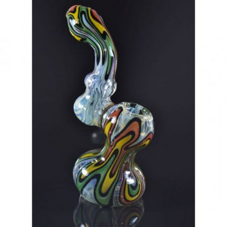 6" Ziggy Water Bubbler - Rasta Colored New