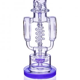 Smoke Reviver - Lookah? - 18" Coil Perc To Sprinkler Perc Bong - Pink New