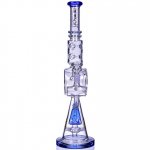 Lord Of Space Stone - Lookah? - 18" Mushroom Domed Sprinkler Perc Bong - Blue New