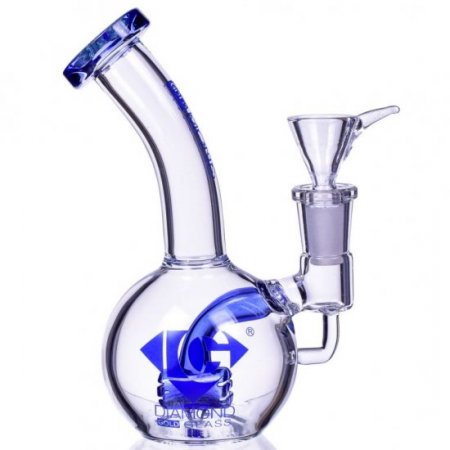 Uranus - Diamond Glass? - 6" Spherical Base Tilted Neck Bong New