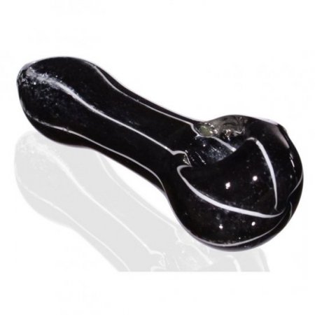 3.5" Striped Glass Pipe - Ash Black Buy One Get One Free!! New