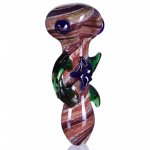 5" Swirls Glass Spoon Hand Pipe Beautiful Art Work New