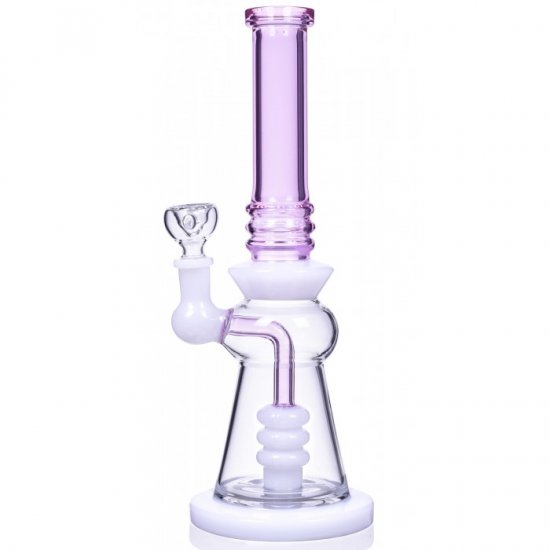 Crafty Smoke - 12\" Triple Matrix Perc Bong - Pink New