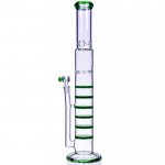 20" Tower With Six Honeycomb and a Turbine Bong Water Pipe - Green New