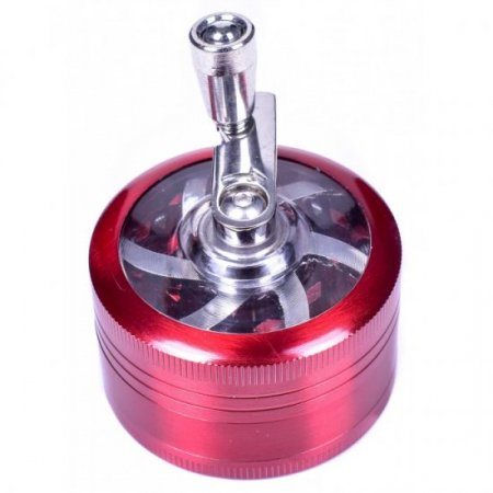 The Cutter - Hand Cranked Three Piece Grinder - 50mm - Red New