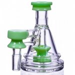 Ash Catcher - Mini Bubbler Showerhead Ash Catcher - 14M/14F - Green Slyme New