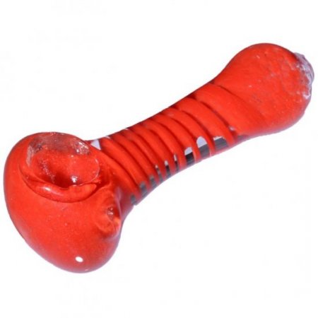 4" Twisted Spiral Hand Pipe - Red Buy One Get One Free!! New