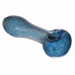 3" Marble Swirled Hand Pipe - Turquoise Blue New