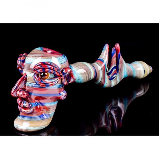 The Easter Moai - 10\" Stone Face Hammer Bubbler New